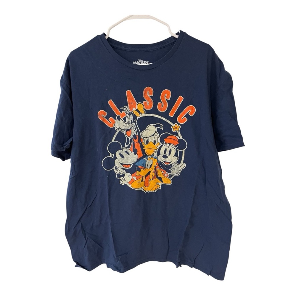 Disney Mickey Mouse Shirt Blue Graphic Tee Classic, Size 2XL Great condition